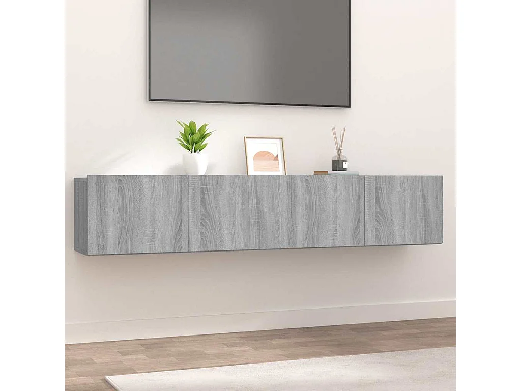 Meubles TV 2 pcs sonoma gris 80x30x30 cm bois d'ingénierie