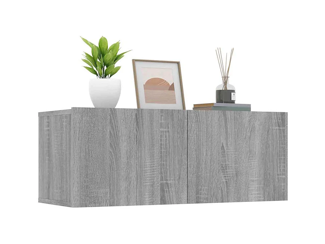 Meubles TV 2 pcs sonoma gris 80x30x30 cm bois d'ingénierie