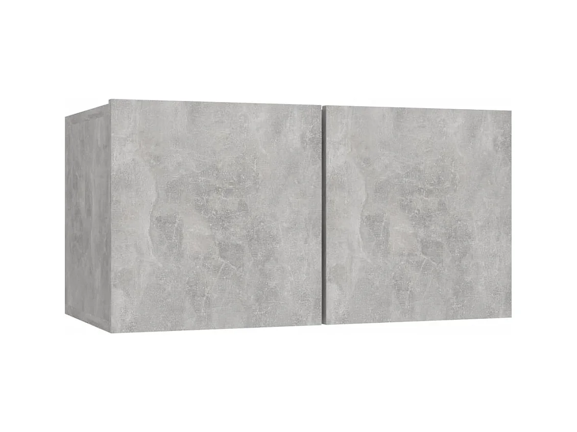 Ensemble de meubles TV 6 pcs Gris béton Bois d'ingénierie