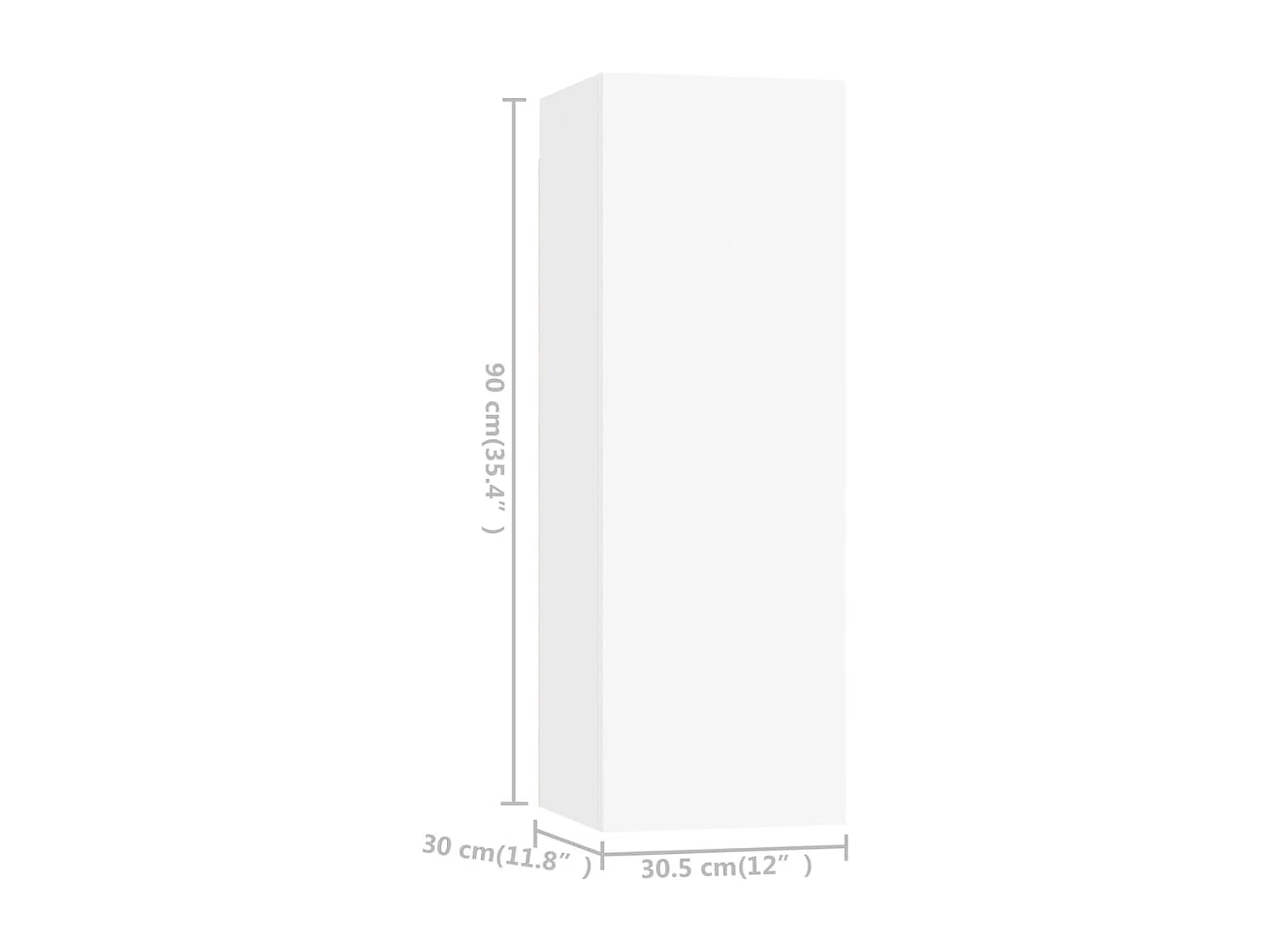 Ensemble de meubles TV 3 pcs Blanc Bois d'ingénierie