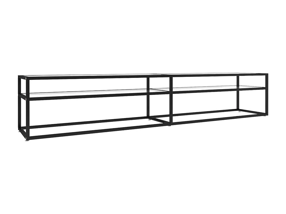 Mueble TV transparente 220x40x40,5 cm cristal templado