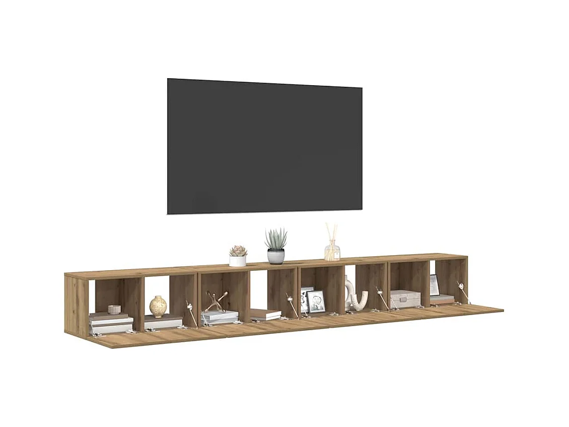 Ensemble meuble TV 4 pcs chêne artisanal 60 x 30 x 30 cm