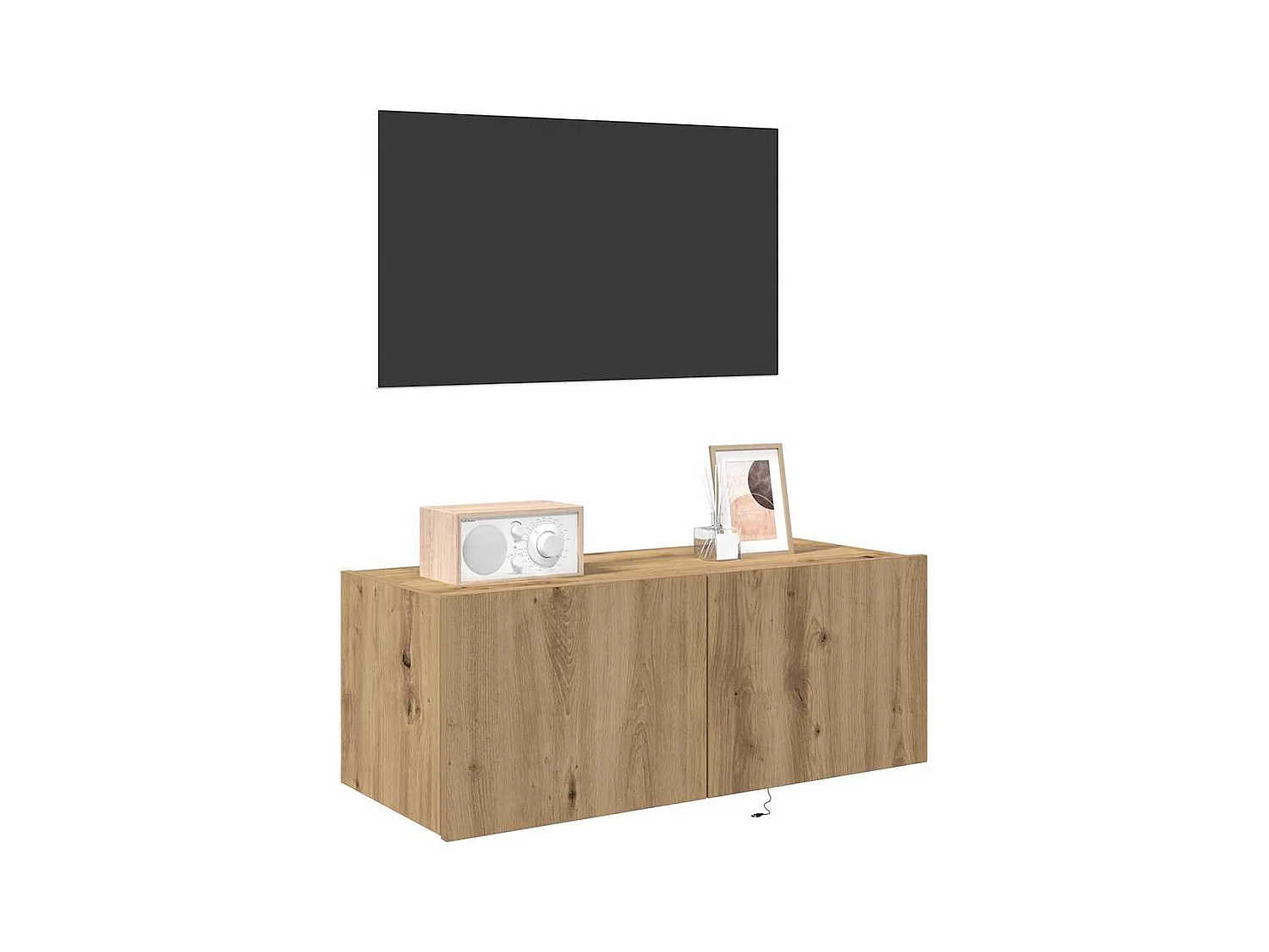 Mobile TV da parete Mobile TV da parete in rovere artigianale 80 x 35 x 31 cm