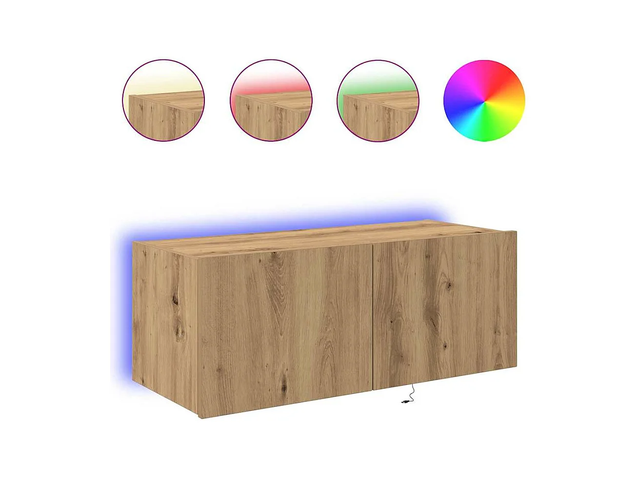 Mobile TV da parete Mobile TV da parete in rovere artigianale 80 x 35 x 31 cm