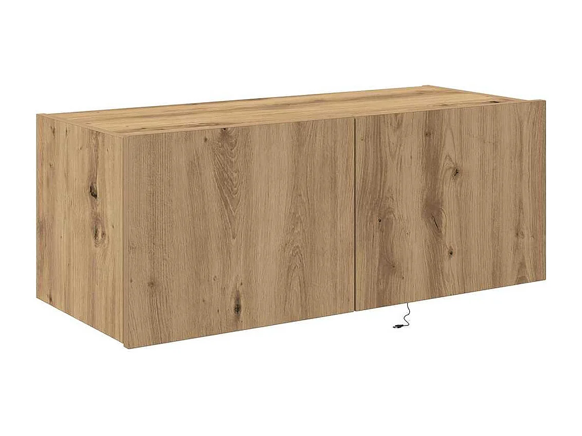 Meuble TV mural Montage mural chêne artisanal 80 x 35 x 31 cm