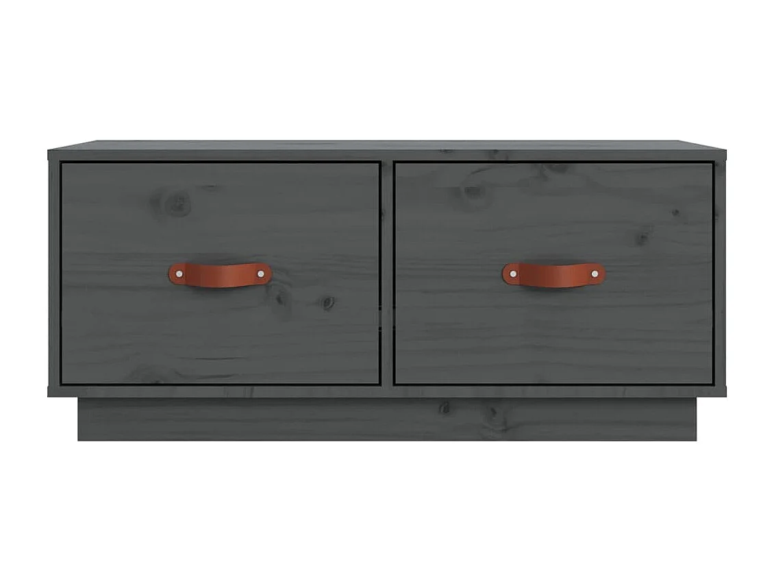 Mueble de TV gris 80x34x35 cm Madera maciza de pino