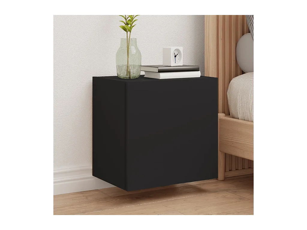 stuks wandgemonteerde tv-kasten zwart 40,5x30x40 cm bewerkt hout