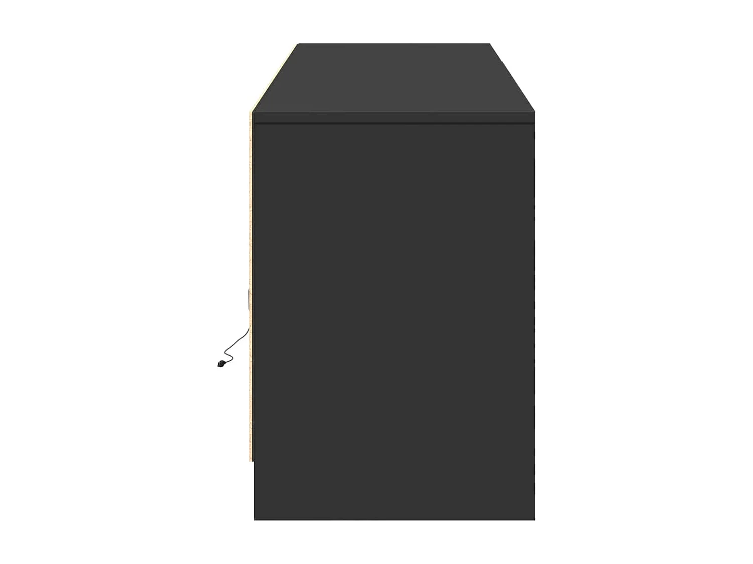 Meuble TV avec LED noir 180x34x50 cm bois d'ingénierie