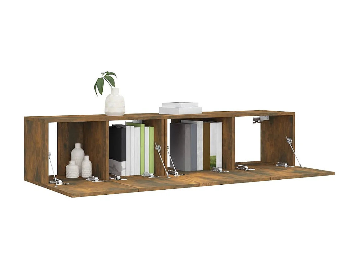 Ensemble de meubles TV 2 pcs Chêne fumé Bois d'ingénierie