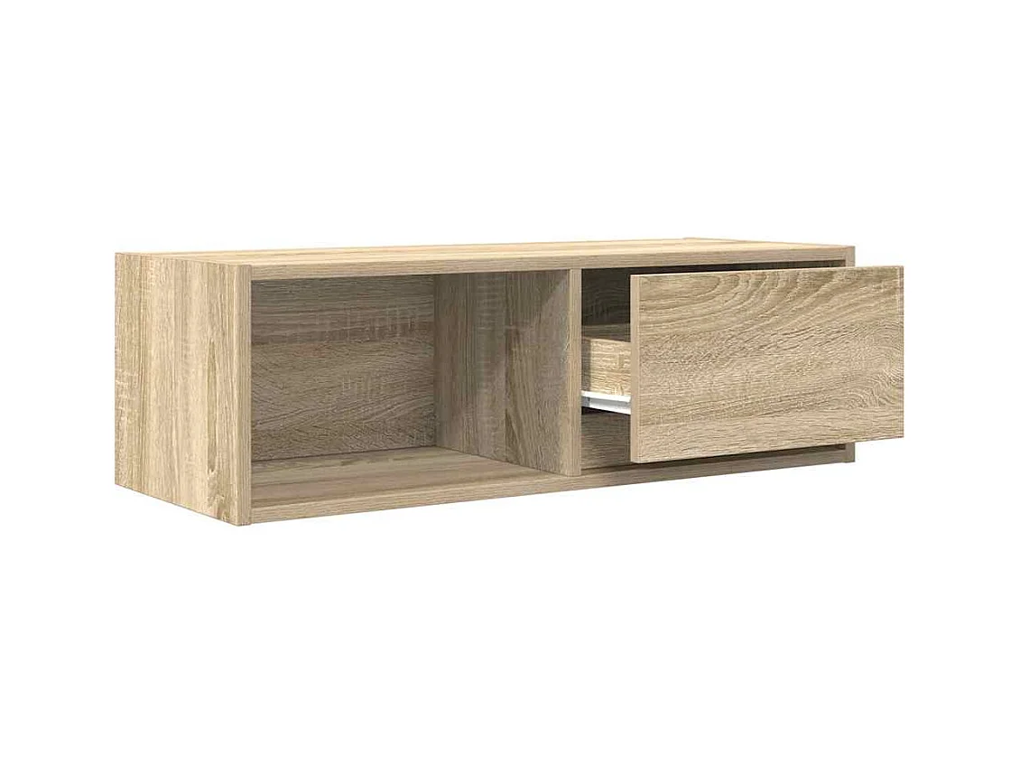 Mueble de TV 2 piezas roble sonoma 80x31x25,5 cm madera de ingeniería
