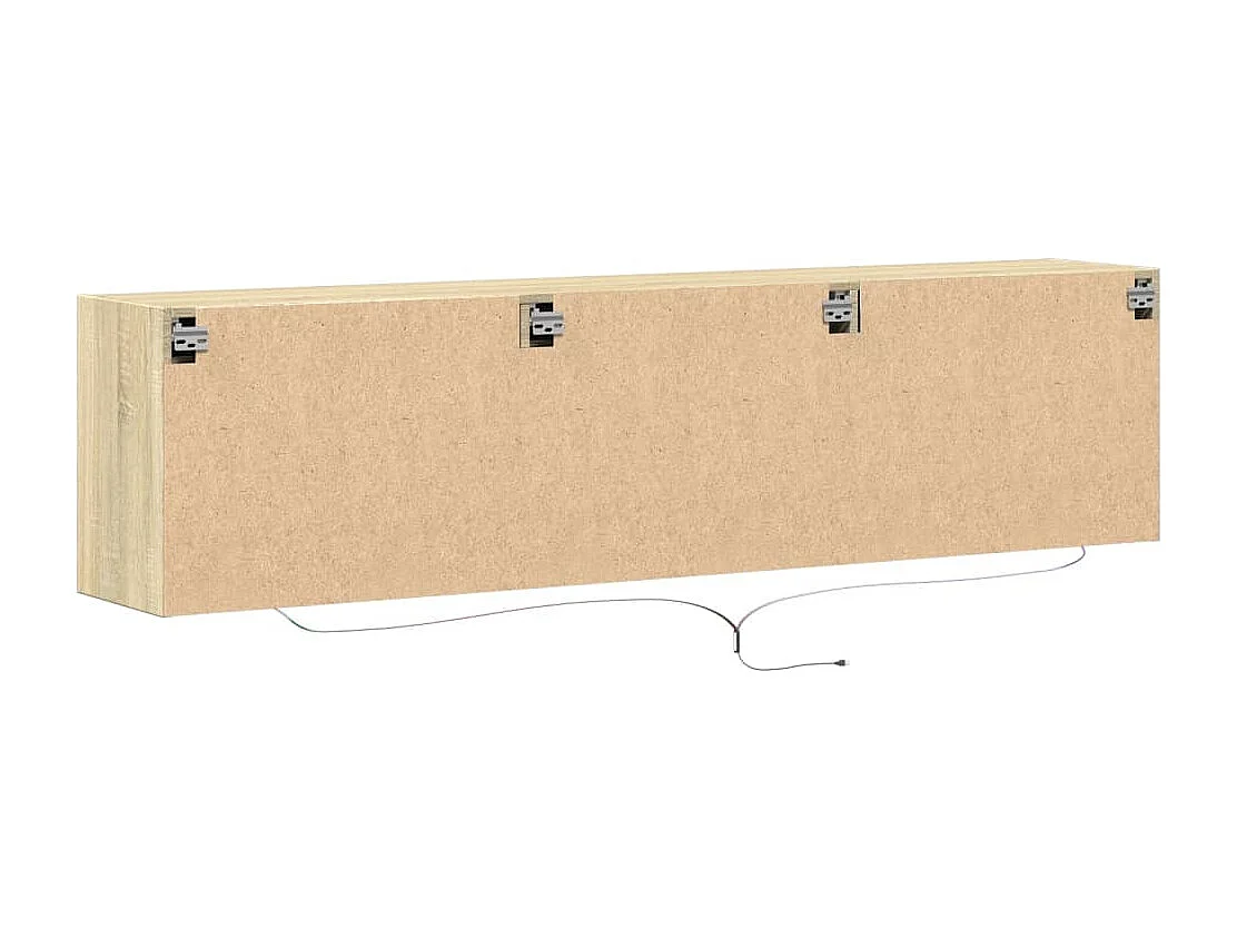 Wandmeubel met LED Sonoma eiken 180x31x45 cm