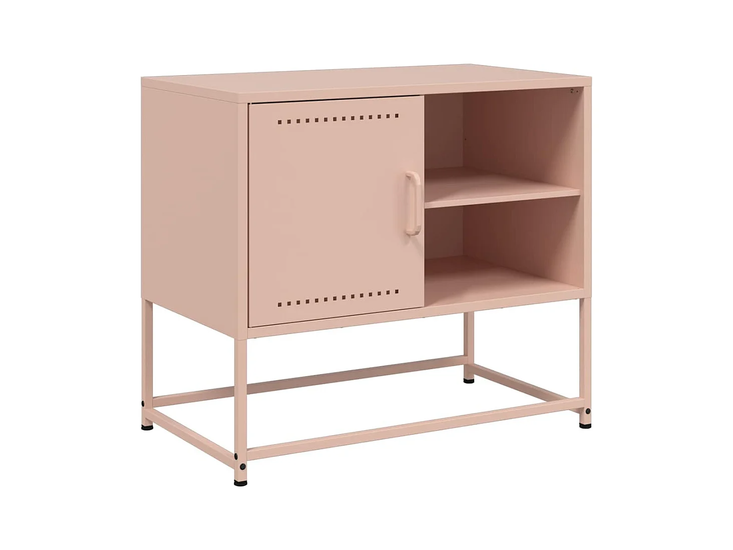 Meuble TV rose 68x39x60,5 cm acier