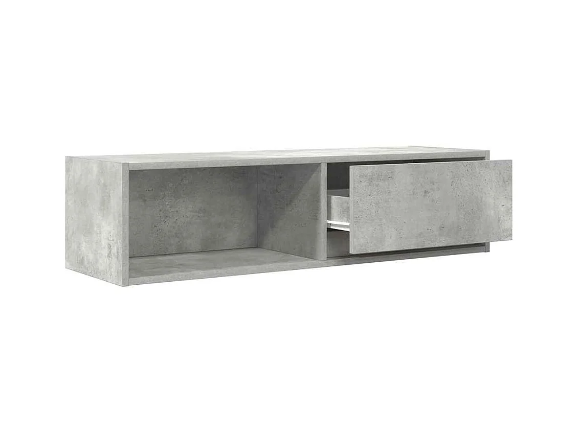 Mobile TV 2 pezzi grigio cemento 100x31x25,5 cm in legno ingegnerizzato