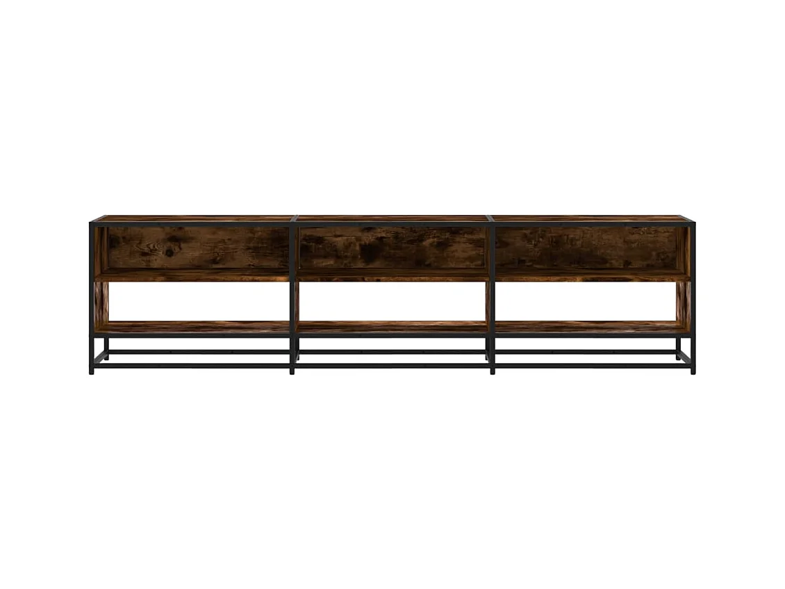 TV-meubel van gerookt eikenhout 180x40x46 cm, bewerkt hout