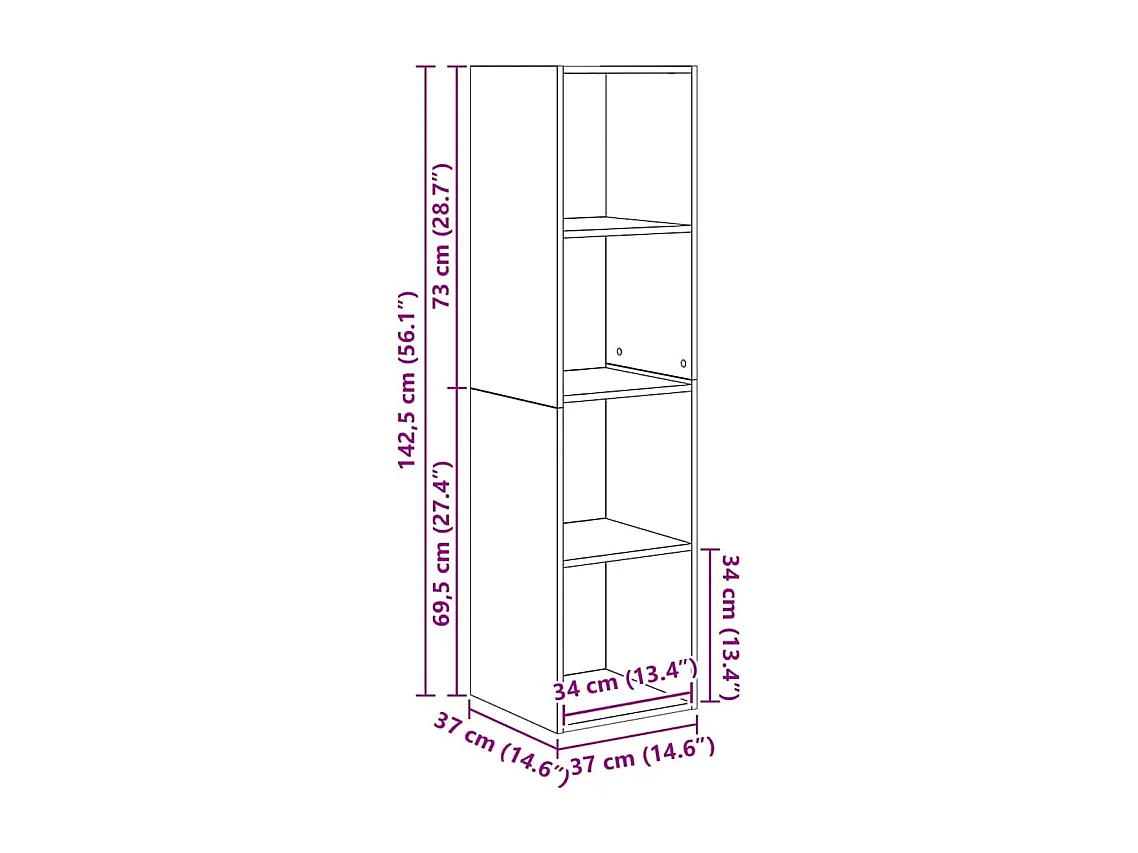 Ensemble de meubles TV 2 pcs Chêne noir 37 x 37 x 142.5 cm