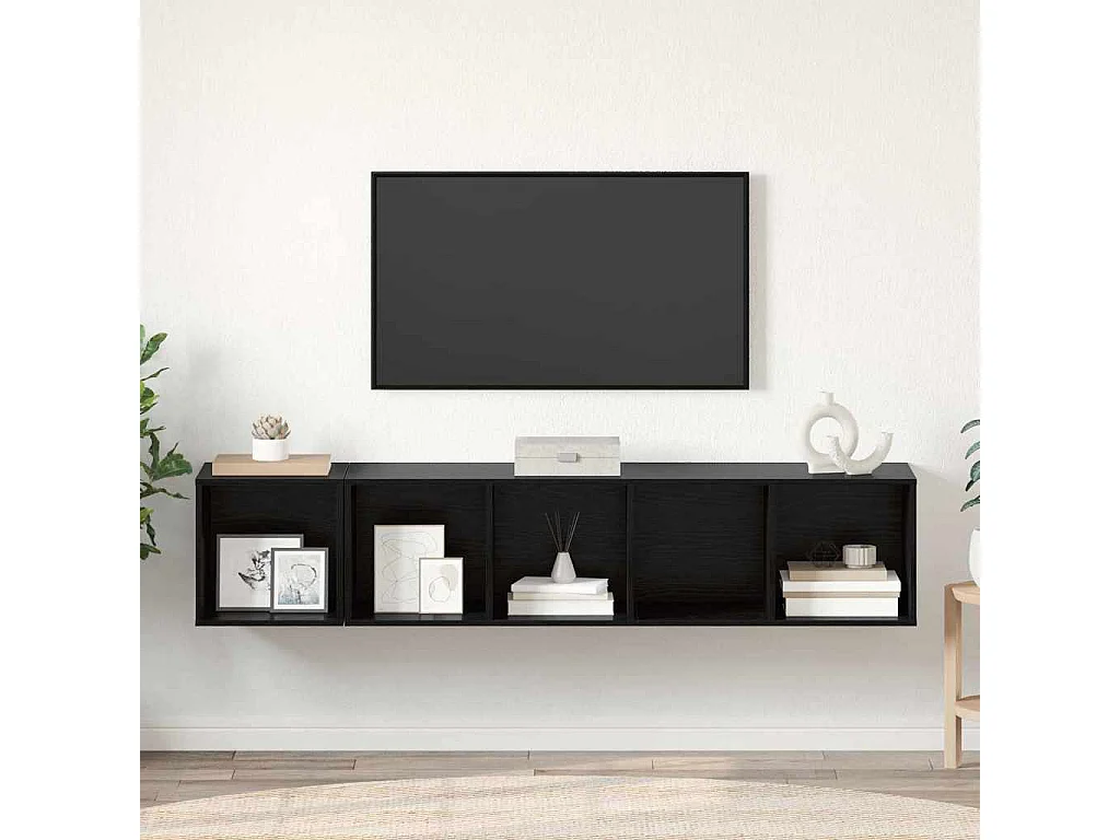 Ensemble de meubles TV 2 pcs Chêne noir 37 x 37 x 142.5 cm