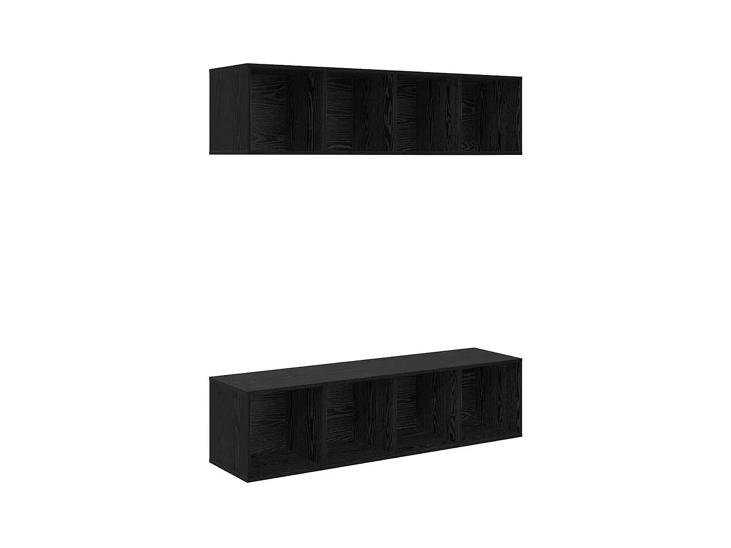 Set di mobili TV 2 pezzi Rovere nero 37 x 37 x 142,5 cm