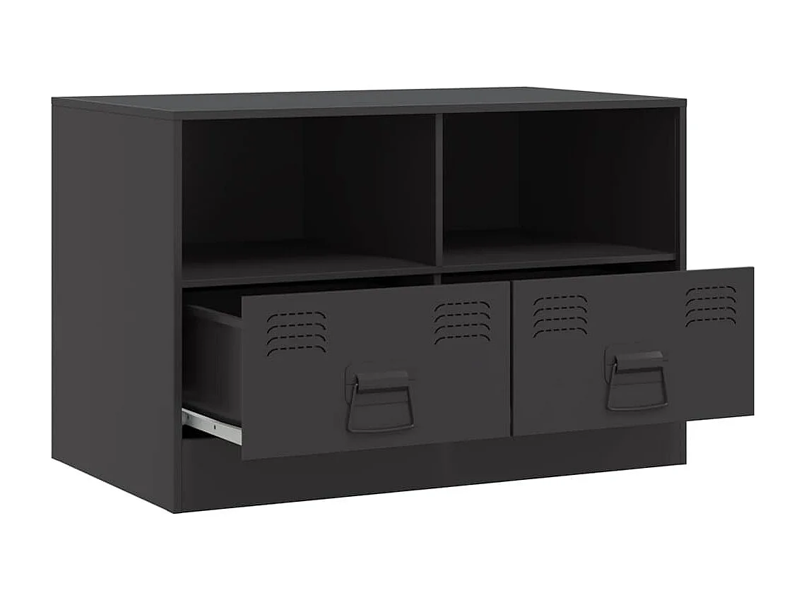 Meubles TV 2 pcs noir 67x39x44 cm acier