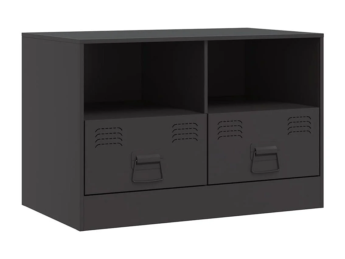 Meubles TV 2 pcs noir 67x39x44 cm acier