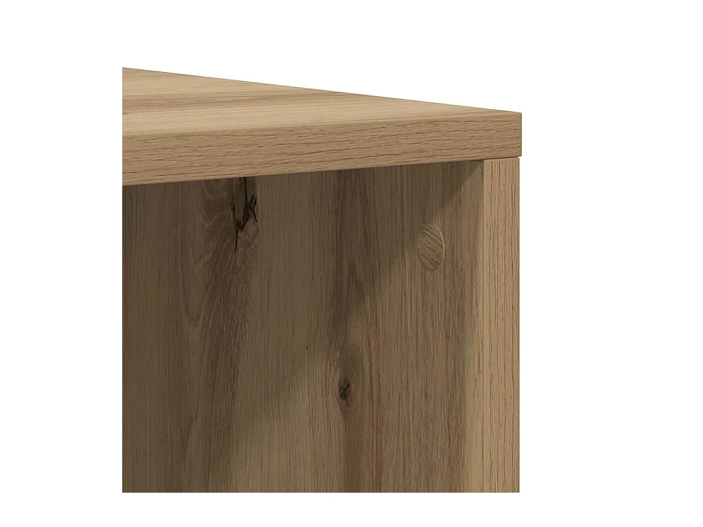 Mobile TV 4 pezzi, rovere lavorato a mano, 37 x 35 x 107,5 cm