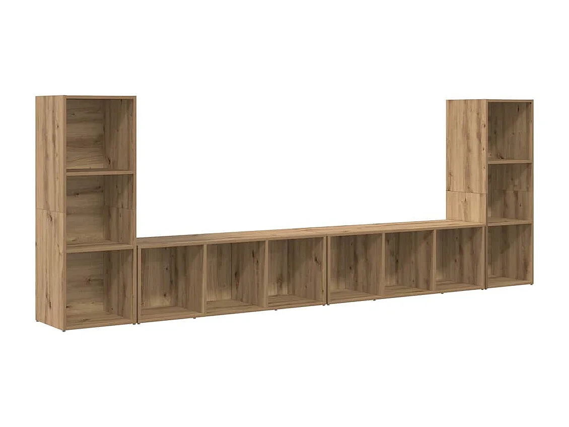 Meuble TV 4 pcs chêne artisanal 37 x 35 x 107.5 cm