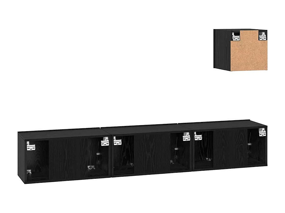 Ensemble meuble TV 4 pcs Chêne noir 60 x 30 x 30 cm