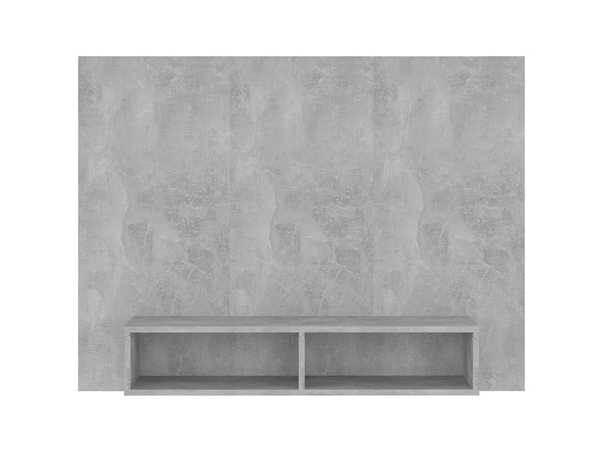 Meuble TV mural Gris béton 120x23,5x90 cm Bois d’ingénierie