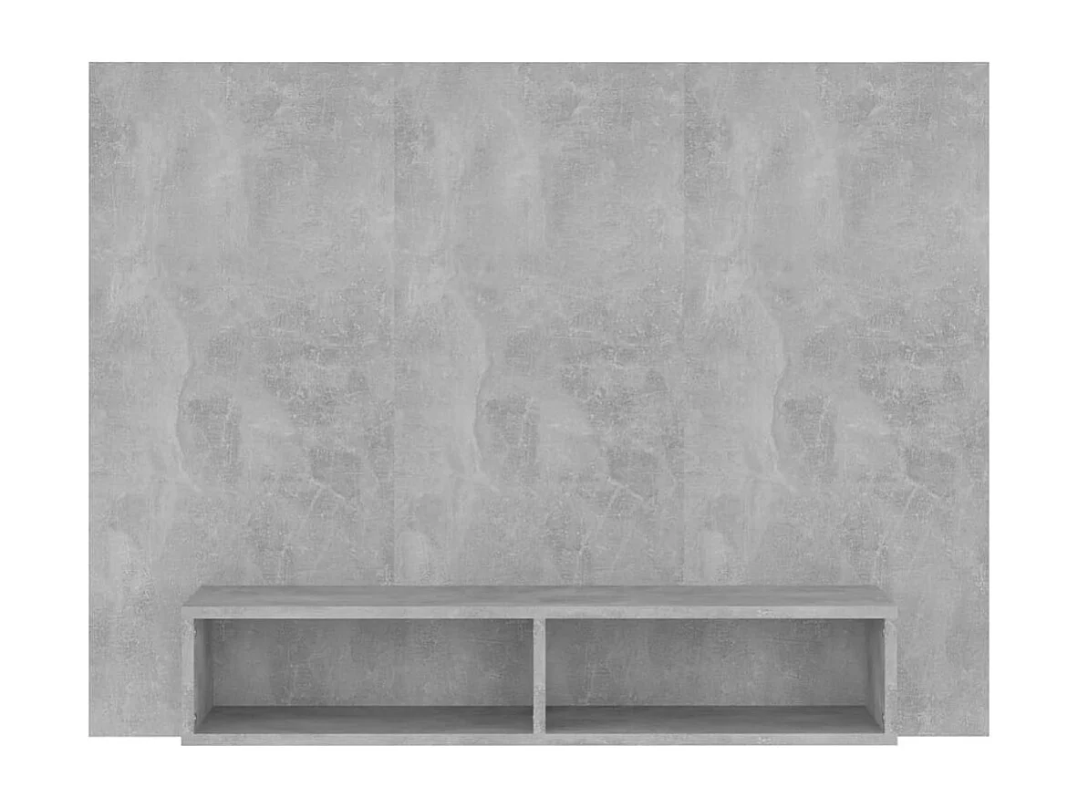 Meuble TV mural Gris béton 120x23,5x90 cm Bois d’ingénierie