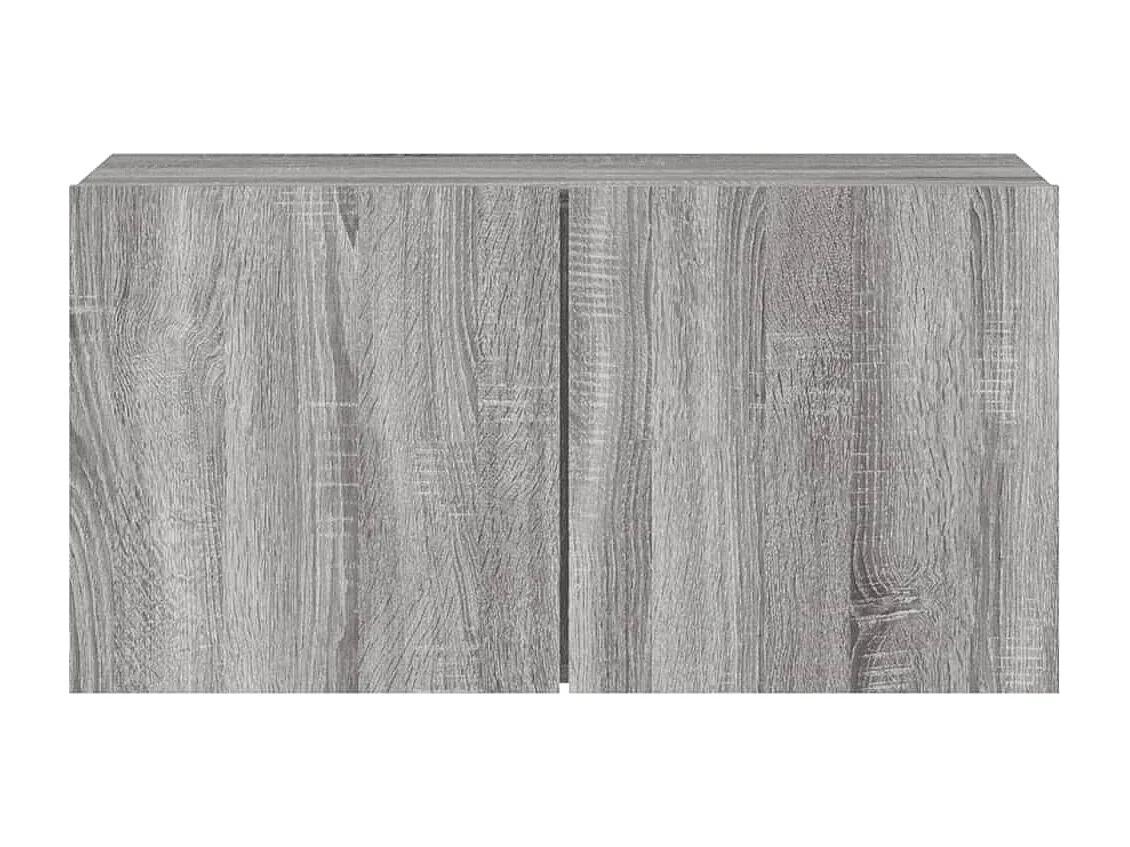 Meuble TV mural sonoma gris 80x30x41 cm