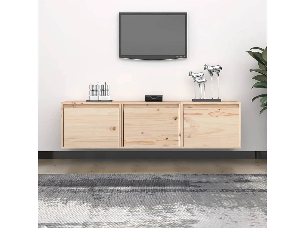 Meubles TV 3 pcs Bois massif de pin