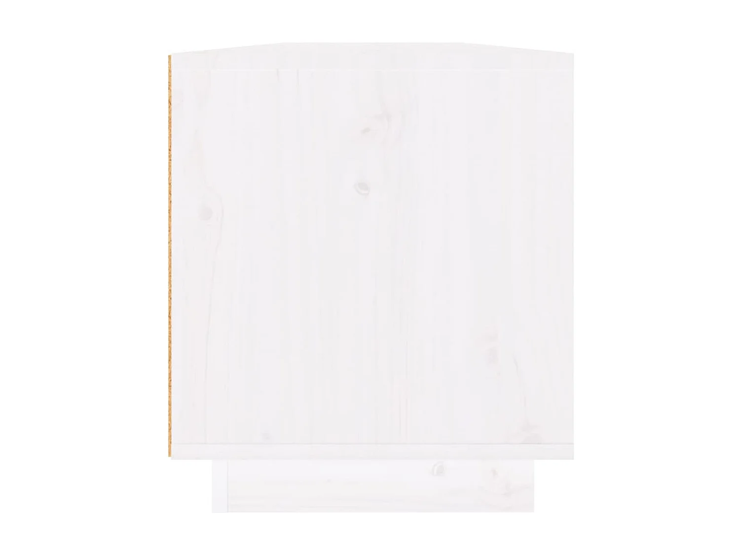 Mobile TV bianco 110x34x40 cm Legno massello di pino