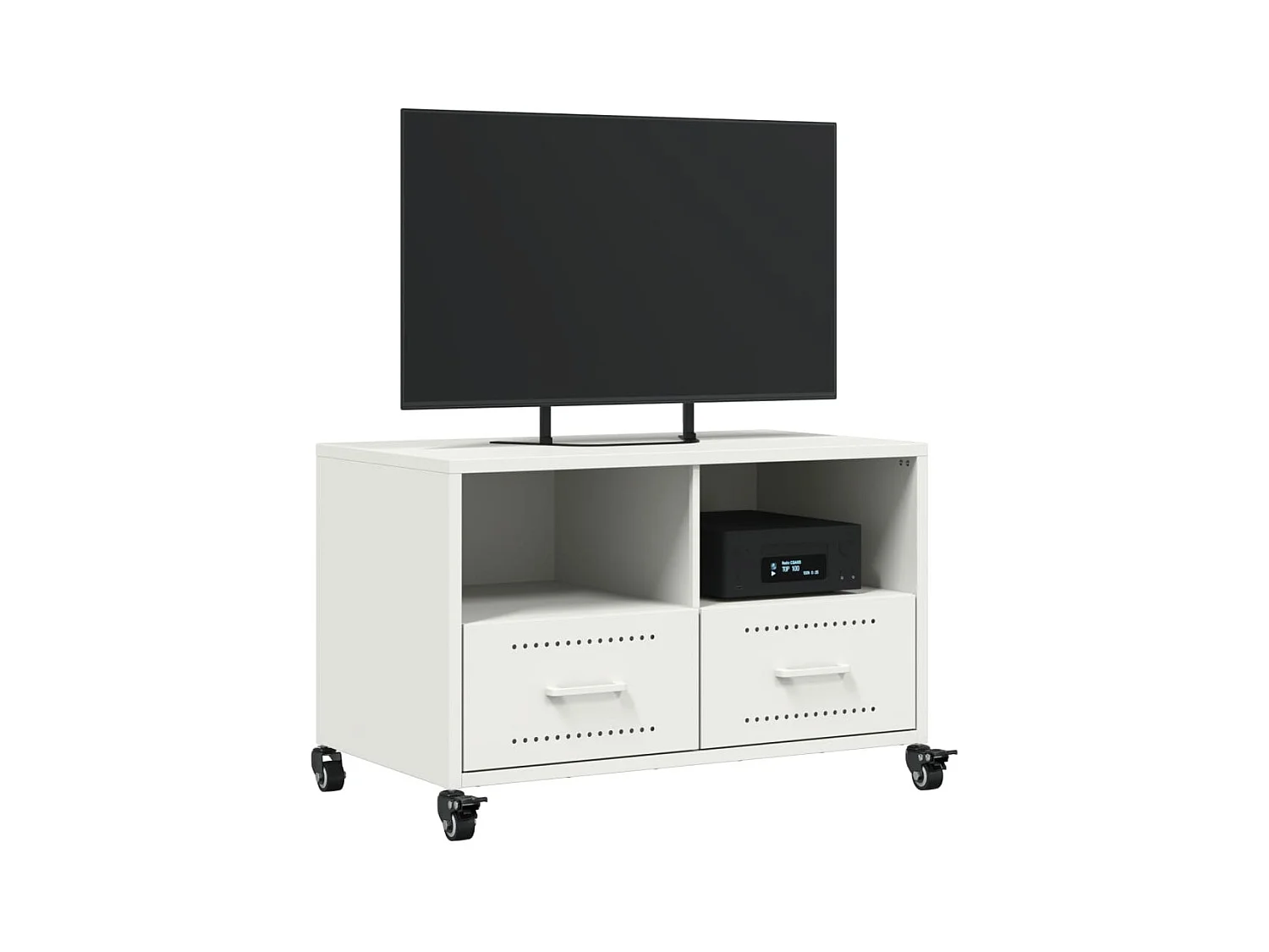 Witte tv-kast 68x39x43,5 cm staal