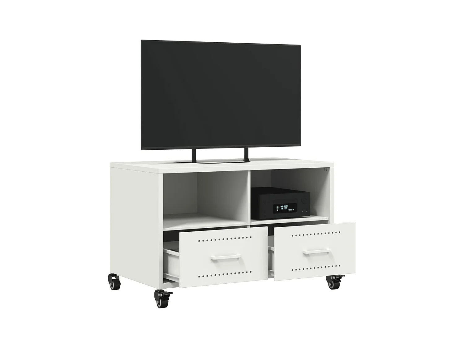 Witte tv-kast 68x39x43,5 cm staal