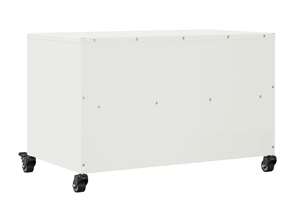 Mueble de TV blanco 68x39x43,5 cm acero
