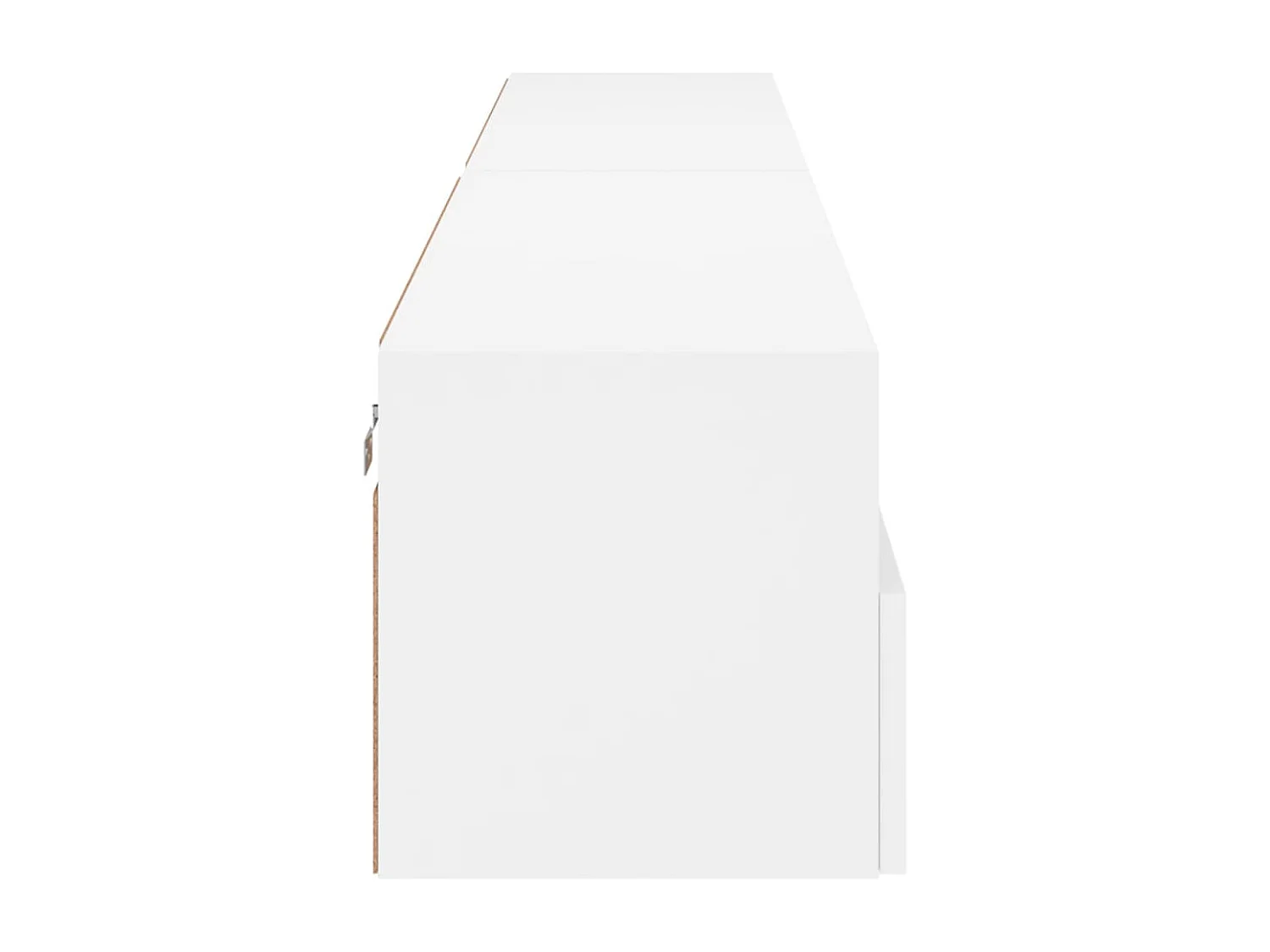mobili porta TV da parete bianchi 100x30x30 cm in legno ingegnerizzato
