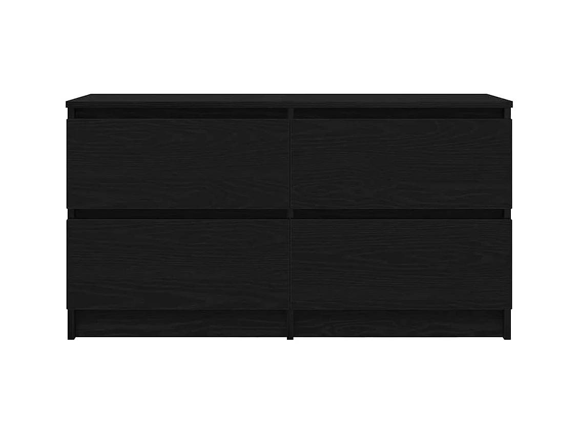 Meuble TV noir 100x35x54 cm bois d'ingénierie