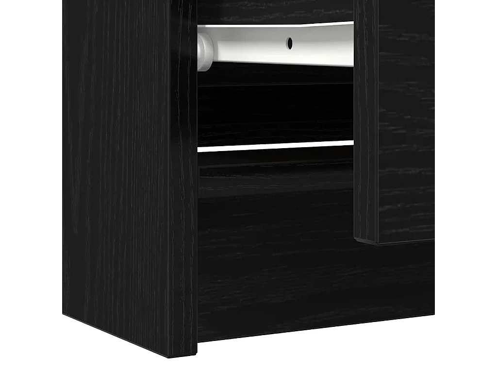 Meuble TV noir 100x35x54 cm bois d'ingénierie