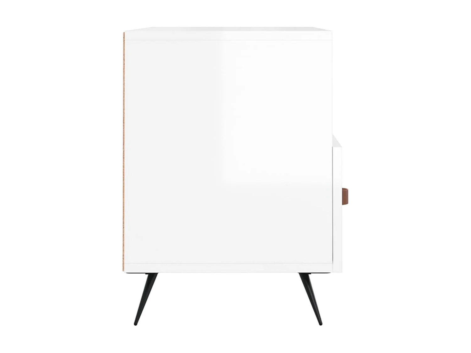 Mobile TV Bianco lucido 80x36x50 cm Legno composito