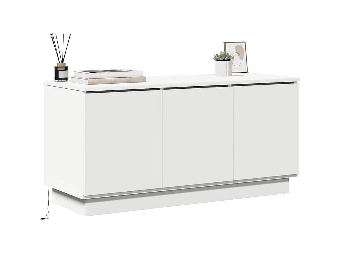 Meuble TV avec LED Blanc 100 x 38 x 49 cm Bois d'ingénierie