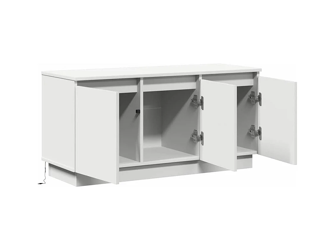 Meuble TV avec LED Blanc 100 x 38 x 49 cm Bois d'ingénierie