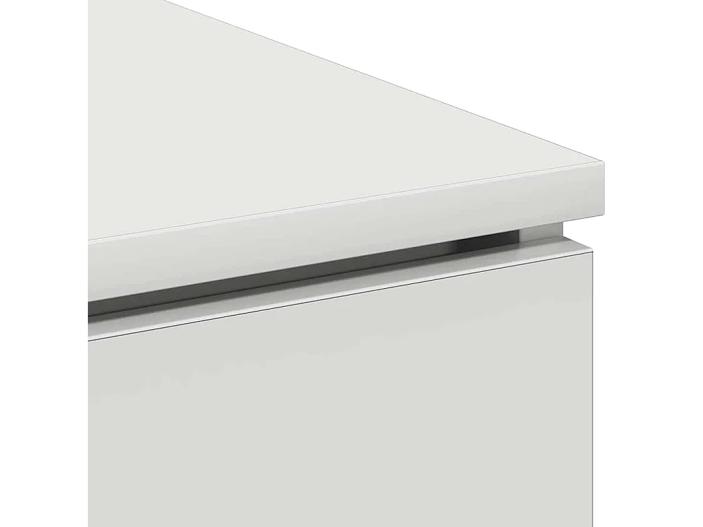 Mobile TV con LED Bianco 100 x 38 x 49 cm Legno ingegnerizzato