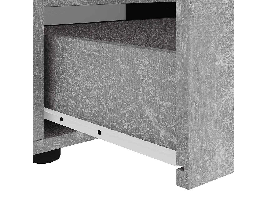 Meuble TV VISNES gris béton 100x40x38 cm bois d'ingénierie
