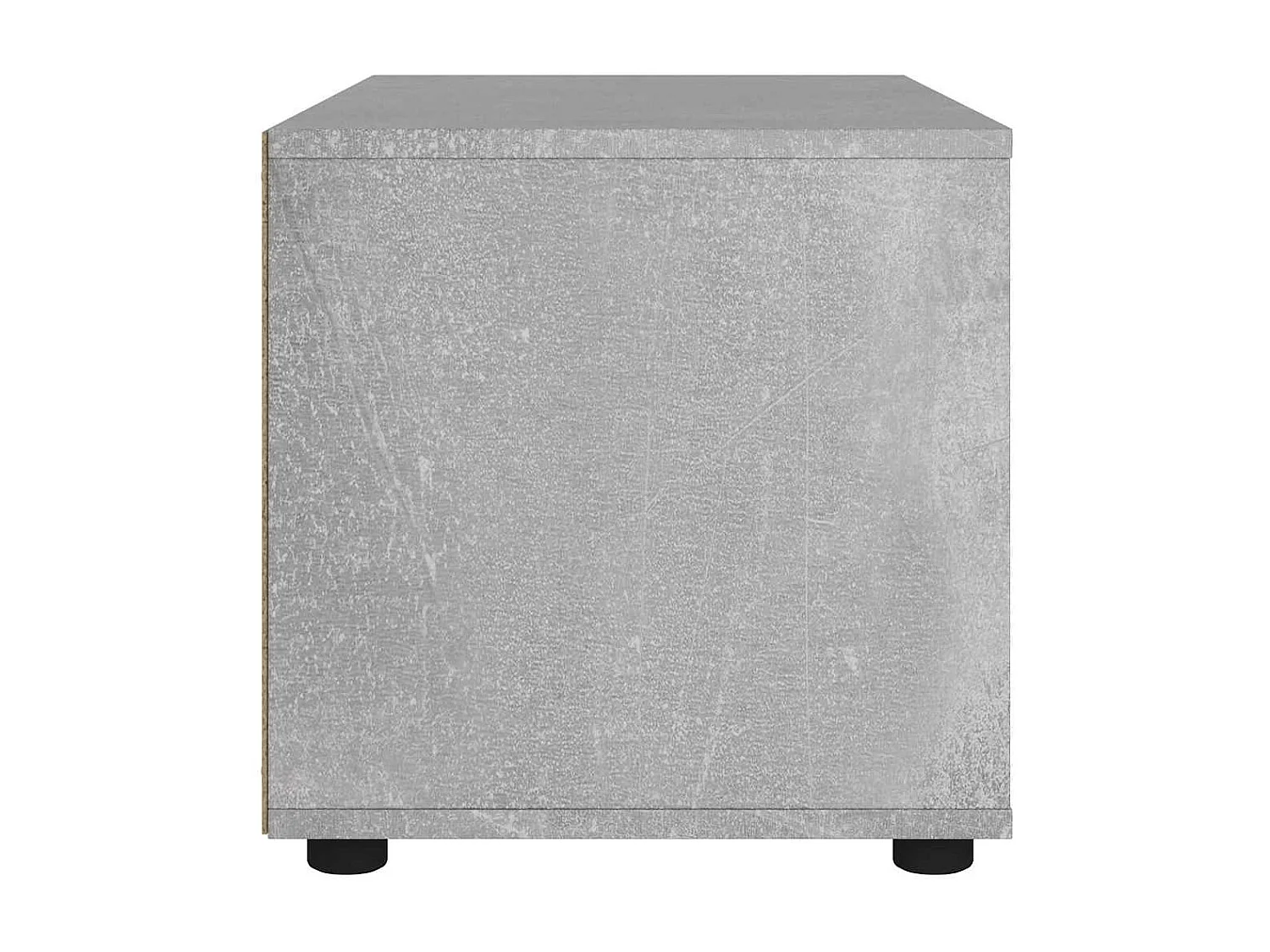 Meuble TV VISNES gris béton 100x40x38 cm bois d'ingénierie