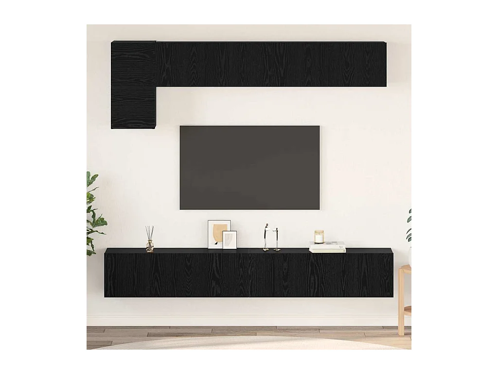 Ensemble meuble TV 5 pcs Chêne noir 100 x 30 x 30 cm