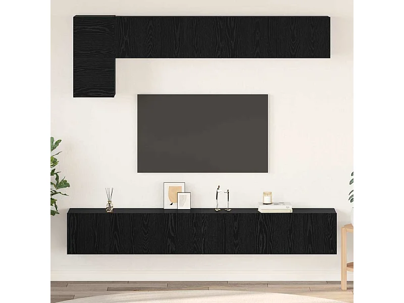 Ensemble meuble TV 5 pcs Chêne noir 100 x 30 x 30 cm