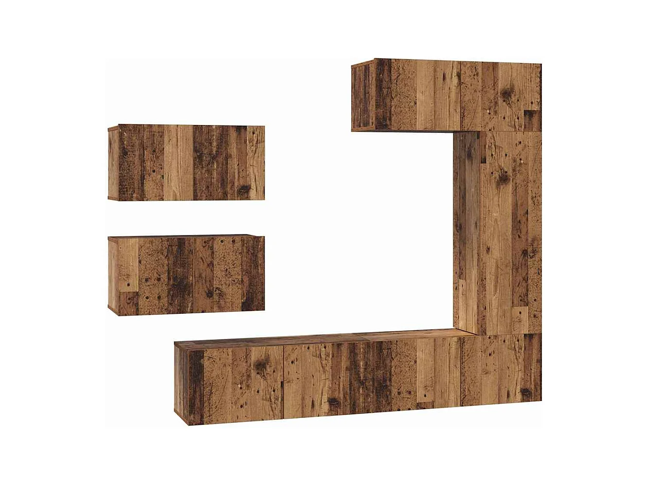 Ensemble meuble TV 6 pcs Bois ancien 30,5 x 30 x 90 cm