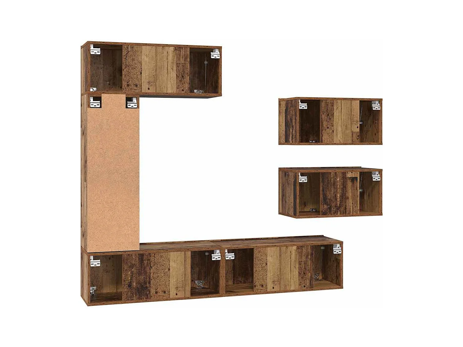 Ensemble meuble TV 6 pcs Bois ancien 30,5 x 30 x 90 cm