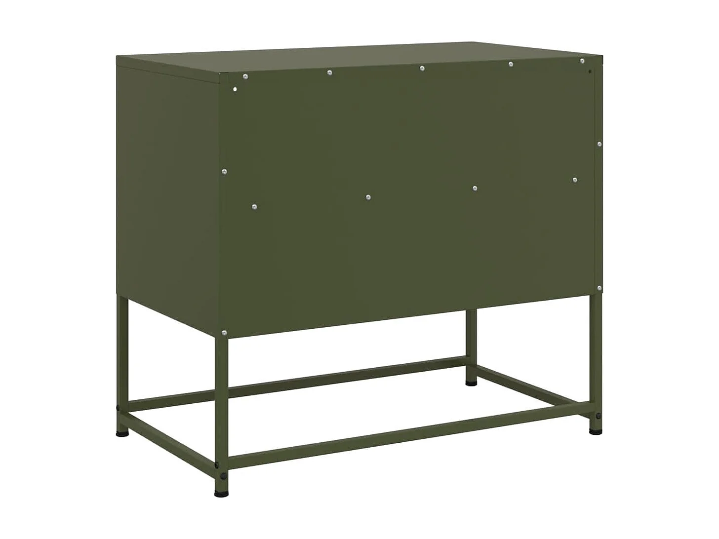 Meuble TV vert olive 68x39x60,5 cm acier