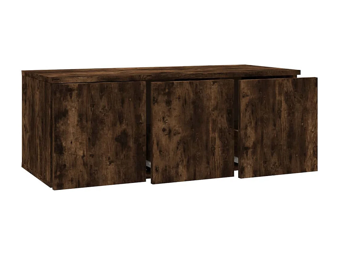 Gerookt eiken tv-meubel 80x34x30 cm bewerkt hout
