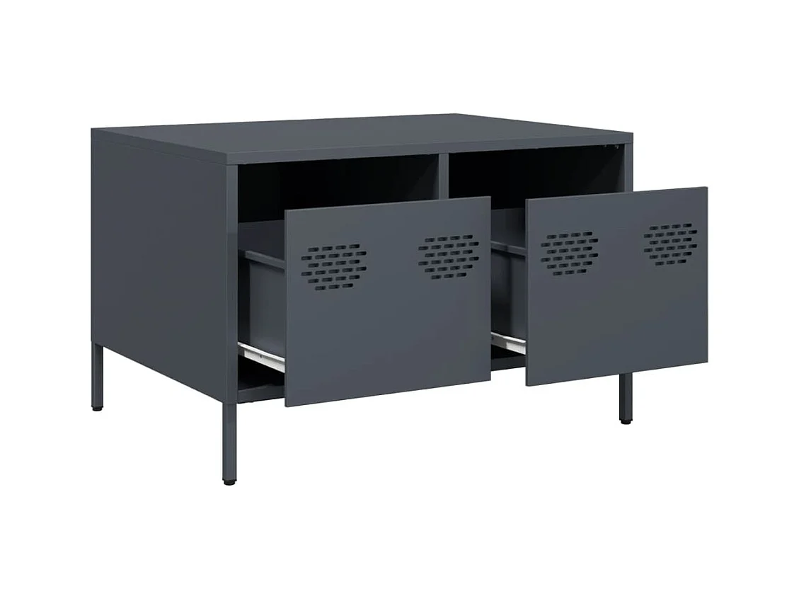 Mobile porta TV antracite 68x50x43,5 cm acciaio laminato a freddo